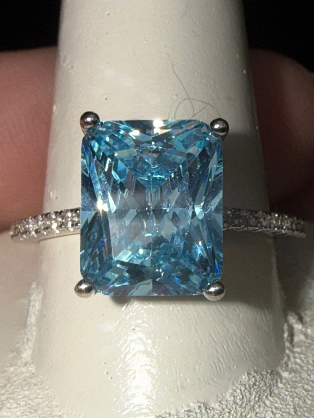 4 CT BLUE Aquamarine UGI CERTIFIED 925 Sterling Silver NEW GORGEOUS